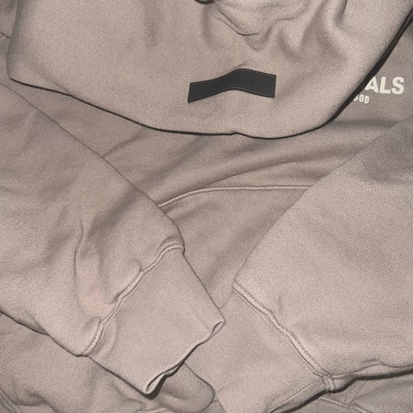 Essentials Taupe Grey Hoodie - Picture 2 of 5